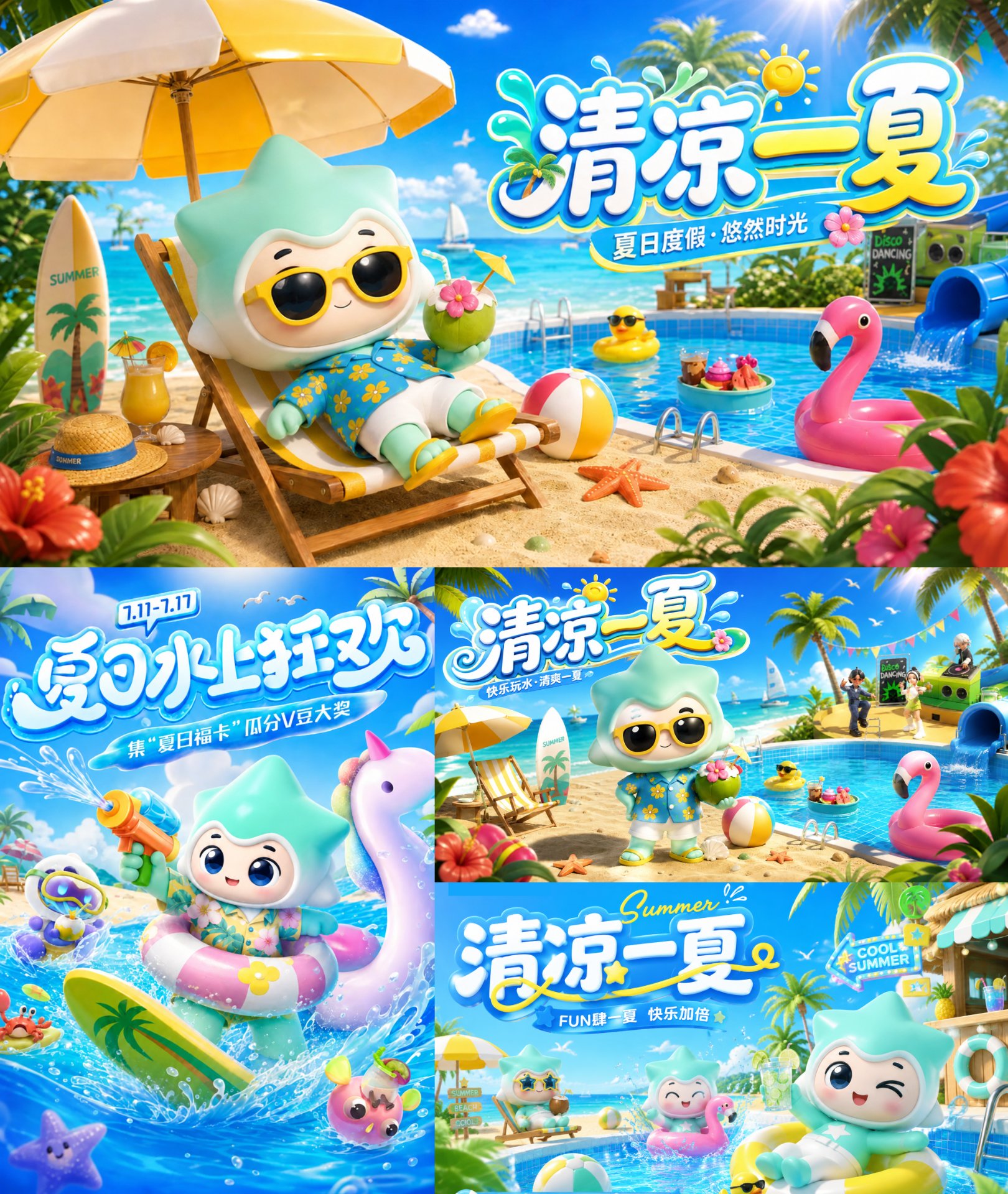 清凉一夏 — MI·MI 夏季主题活动海报